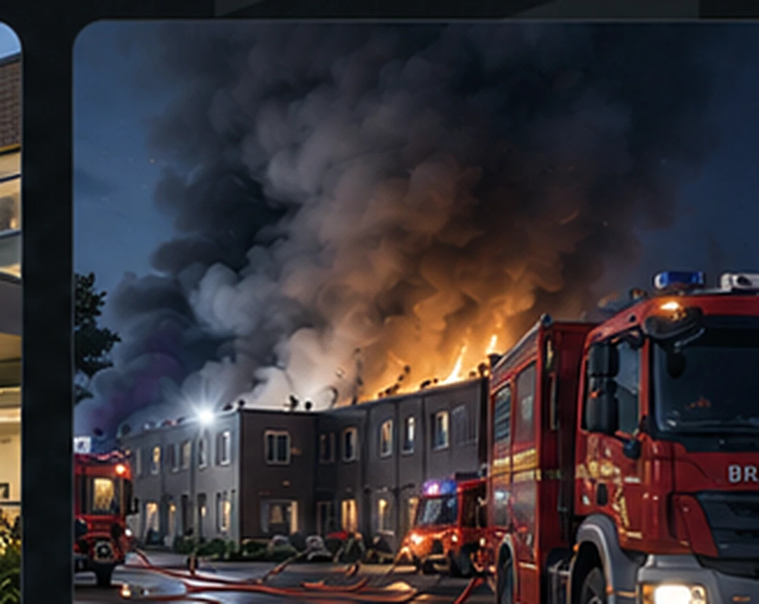 Calamiteit bij een bedrijfsgebouw